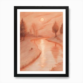 Sunset By The River 7 Art Print