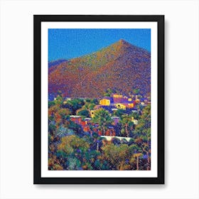 El Cajon, City Us  Pointillism Art Print