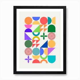 Mid Century Colors Art Print