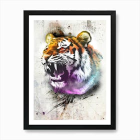 Poster Tiger Africa Wild Animal Illustration Art 07 Art Print