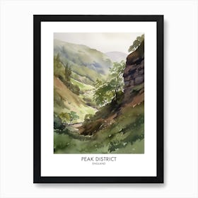 Peak District 3 Watercolour Travel Poster Art Print