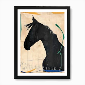 Horse 3 Cut Out Collage Art Print