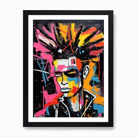 Punk In The Black Jacket Art Print