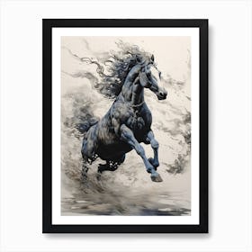 A Horse Painting In The Style Of Surrealistic Techniques2 Art Print