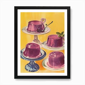 Purple Jelly Vintage Cookbook Inspired 2 Art Print