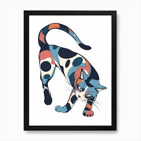 Polka Dot Cat 16 Art Print