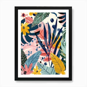 Seamless Tropical Pattern 3 Art Print