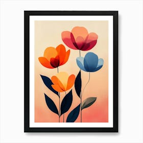 Abstract Flowers 29 Art Print