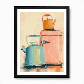 Retro Kitchen Appliances Painting Art Print