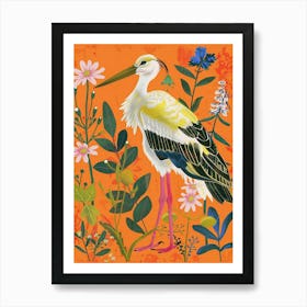 Spring Birds Stork 5 Art Print