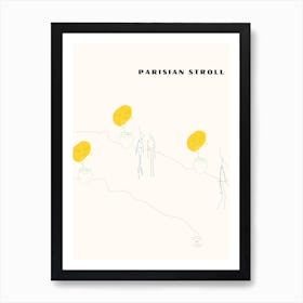 Parisian Stroll Illustrations Art Print