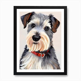 Miniature Schnauzer 2 Watercolour Dog Art Print