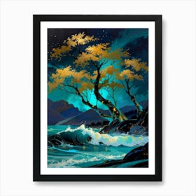 Tree In The Sea Art Print