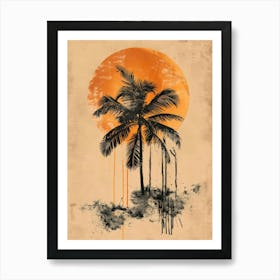 Palm Tree Canvas Print 7 Art Print