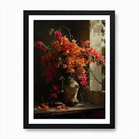 Baroque Floral Still Life Bougainvillea 1 Art Print