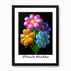 Bright Inflatable Flowers Poster Asters 5 Art Print