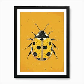 Yellow Ladybug 2 Art Print