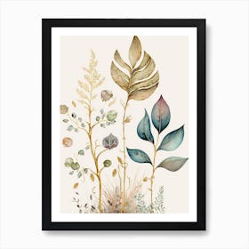 Summer Flowers Watercolor Art Print