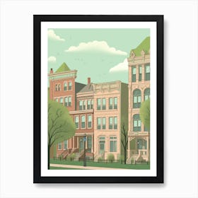 Chicago United States Travel Illustration 1 Art Print