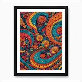 Psychedelic Swirls 10 Art Print