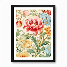 Floral Wallpaper 241 Art Print