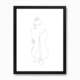 Line Drawing Of A Woman 1 Art Print