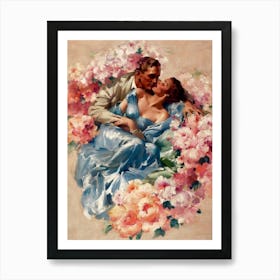 Kiss Of Roses Art Print