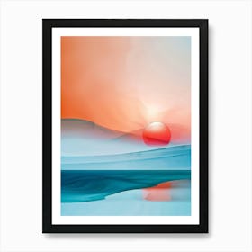 Sunset Over Water Art Print