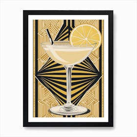 Art Deco Cocktail In A Martini Glass 1 Art Print
