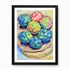 Custard Apple 1 Vintage Sketch Fruit Art Print