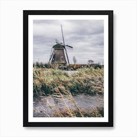 Kinderdijk Netherlands Windmill Art Print