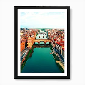 Ponte Vecchio Aerial View Art Print