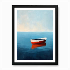 Boat In The Water, Minimalism Art Print