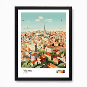 Vienna, Austria, Geometric Illustration 2 Poster Art Print