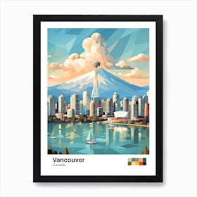 Vancouver, Canada, Geometric Illustration 3 Poster Art Print