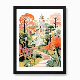 Dumbarton Oaks Usa Modern Illustration 3 Art Print
