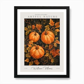 William Morris Pumpkins Autumn Fall Leaves Exhibition Art Print