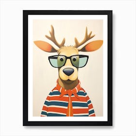 Little Moose 1 Wearing Sunglasses Art Print