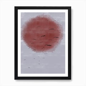 Red Moon Art Print