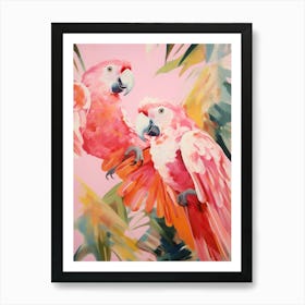 Pink Ethereal Bird Painting Macaw 8 Art Print
