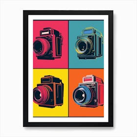 Retro Camera Tile Effect Art Print