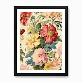 Floral Wallpaper 106 Art Print