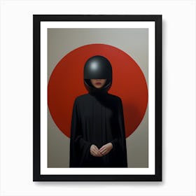 "Strength Unveiled: The Woman Behind the Helmet" Art Print