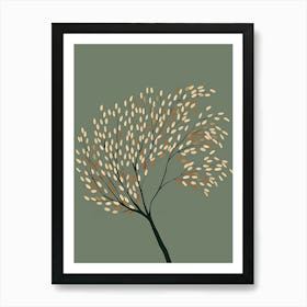 Willow Tree Minimal Japandi Illustration 3 Art Print