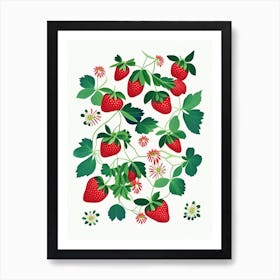 Wild Strawberries, Plant, Tarazzo Art Print