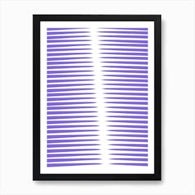 Purple And White Stripes Art Print