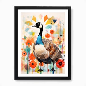 Bird Painting Collage Canada Goose 4 Art Print