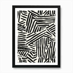 Black And White Stripes Art Print