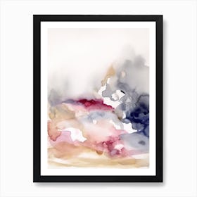 Watercolour Abstract Rose Pink 2 Art Print