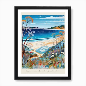 Poster Of Esperance Beach, Australia, Matisse And Rousseau Style 3 Art Print